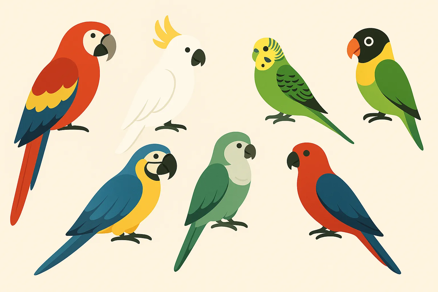 A legnépszerűbb papagáj nevek fajták szerint