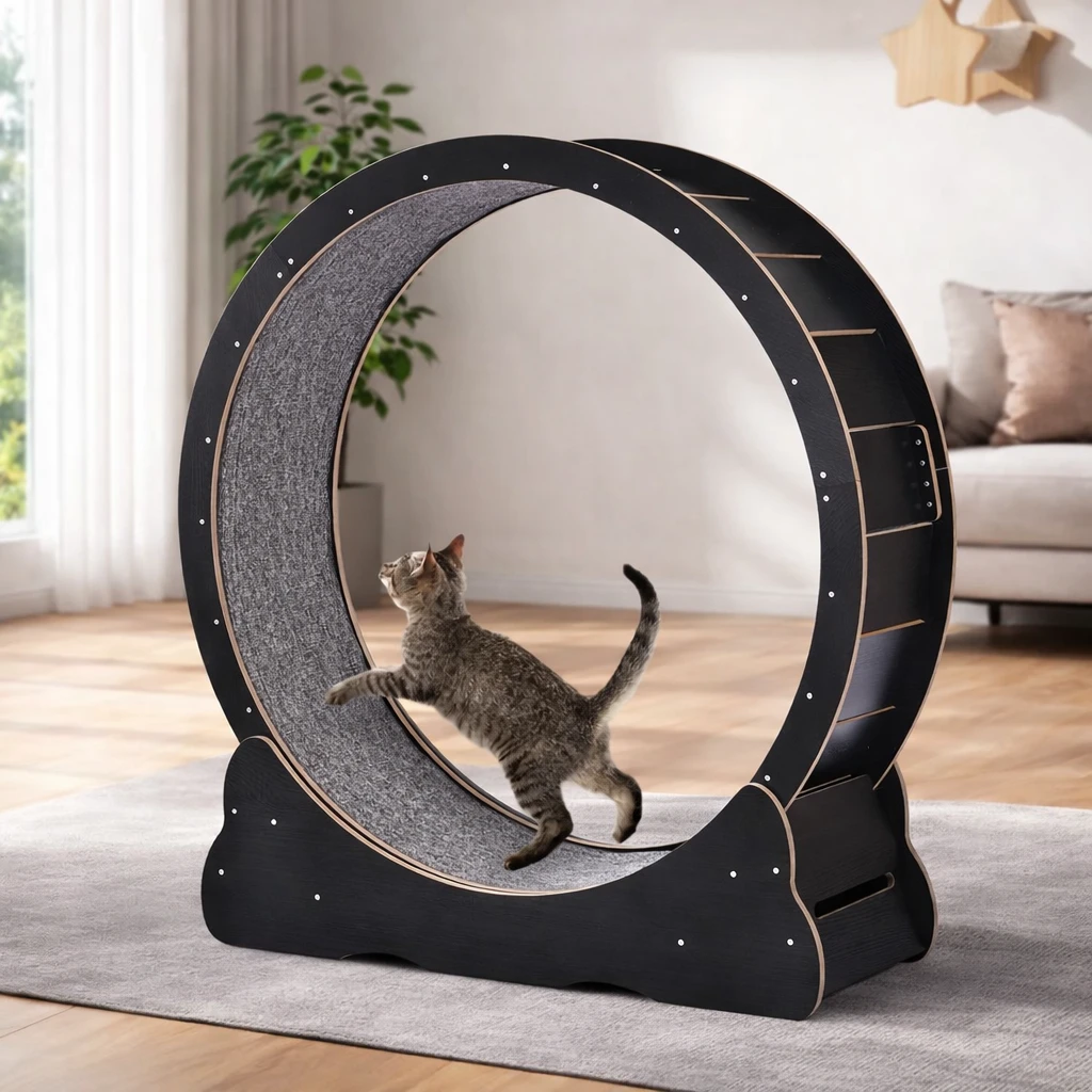 Fekete macska futókerék 6-11 kg -ig