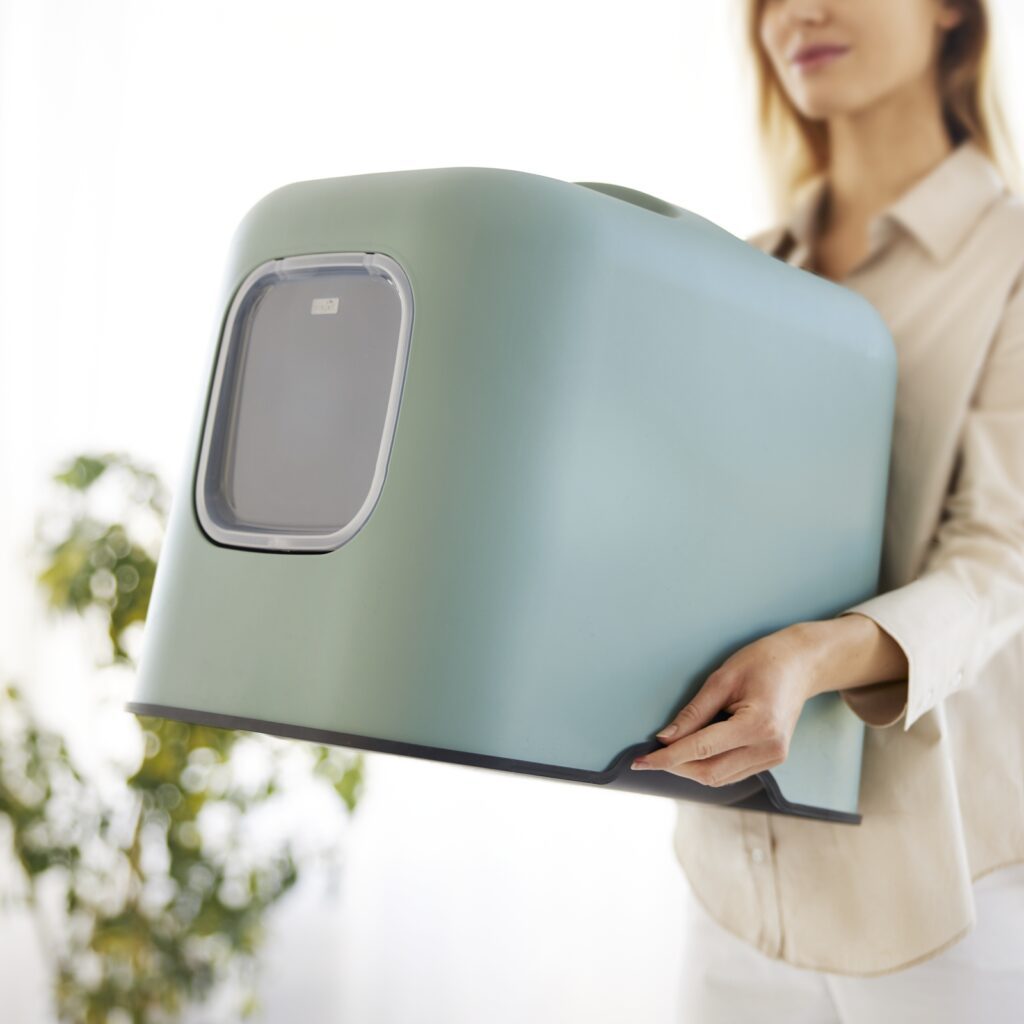 Rotho Biala fedett és zárt macska WC szagelszívó szűrővel - zöld