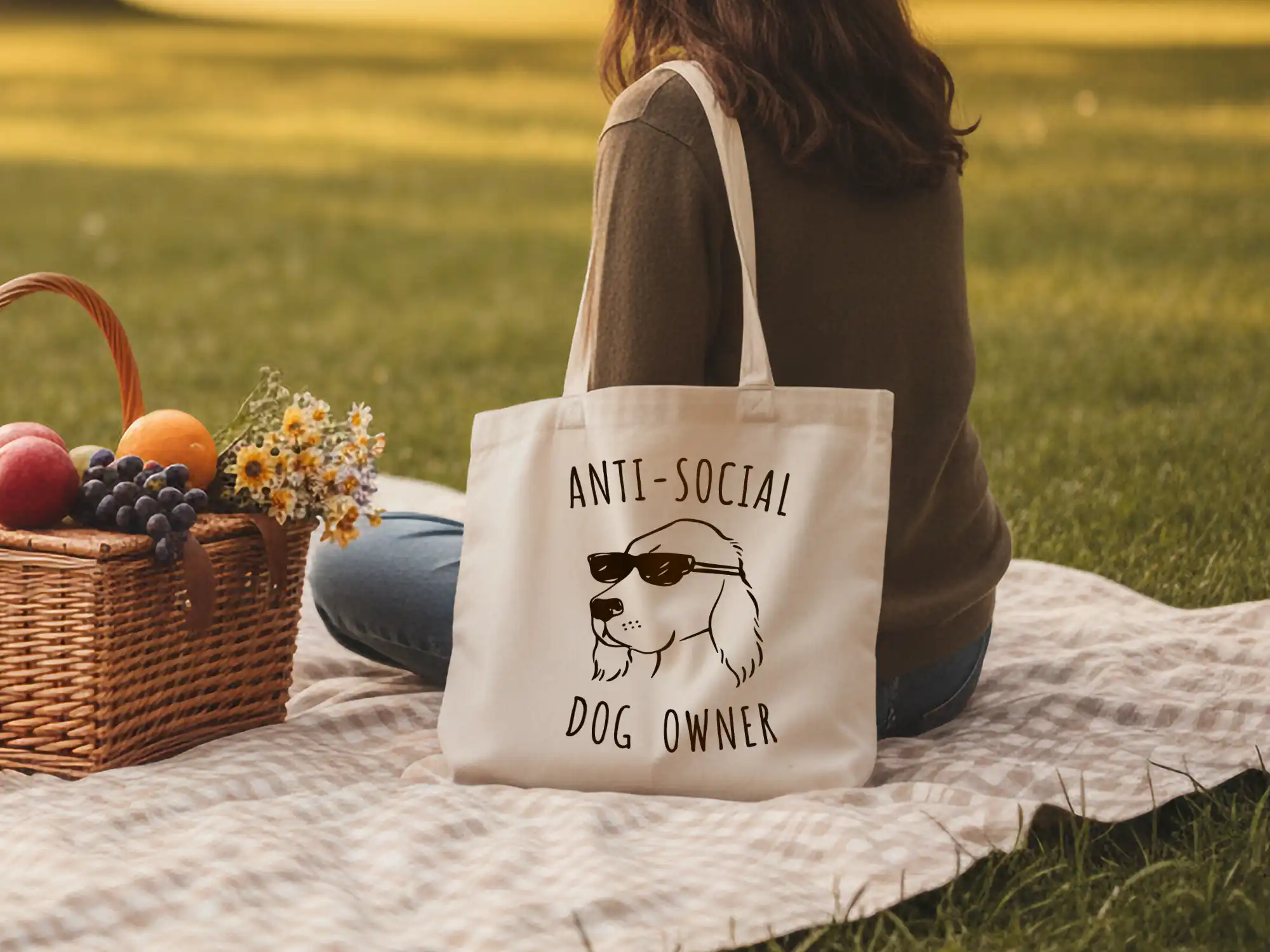 Anti-social dog owner vászontáska