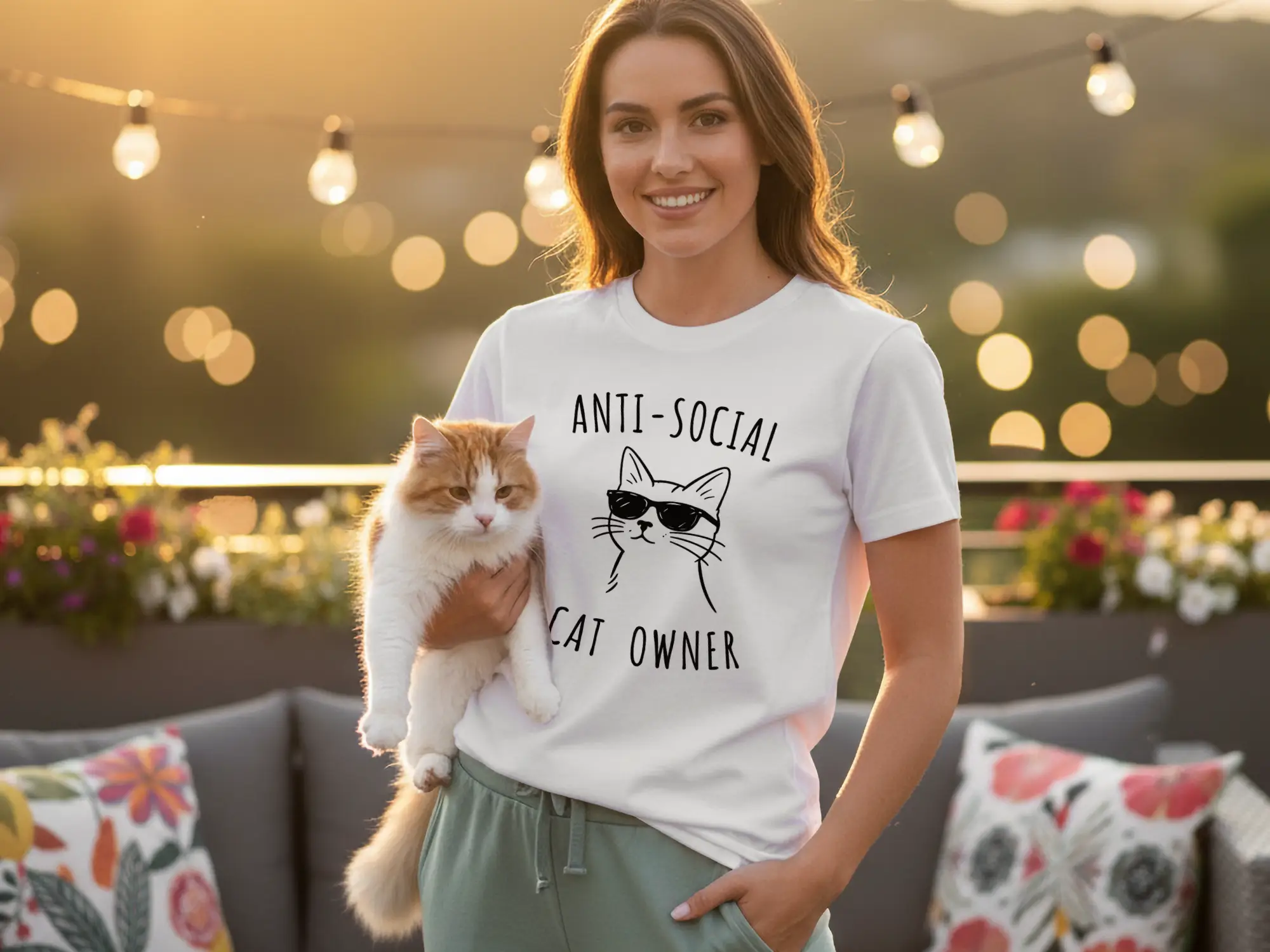 Anti-social cat owner női póló a büszke gazdiknak!