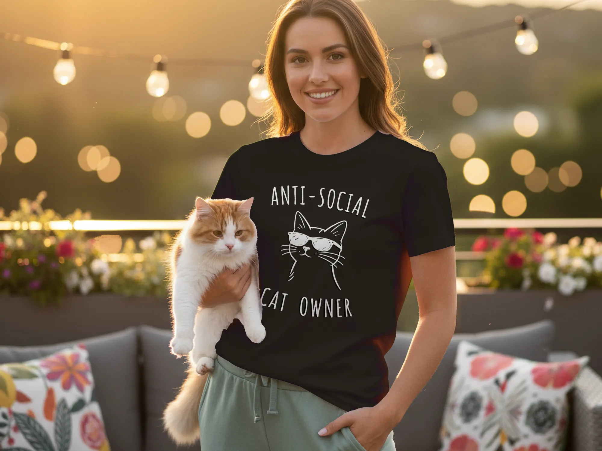 Anti-social cat owner női póló a büszke gazdiknak!