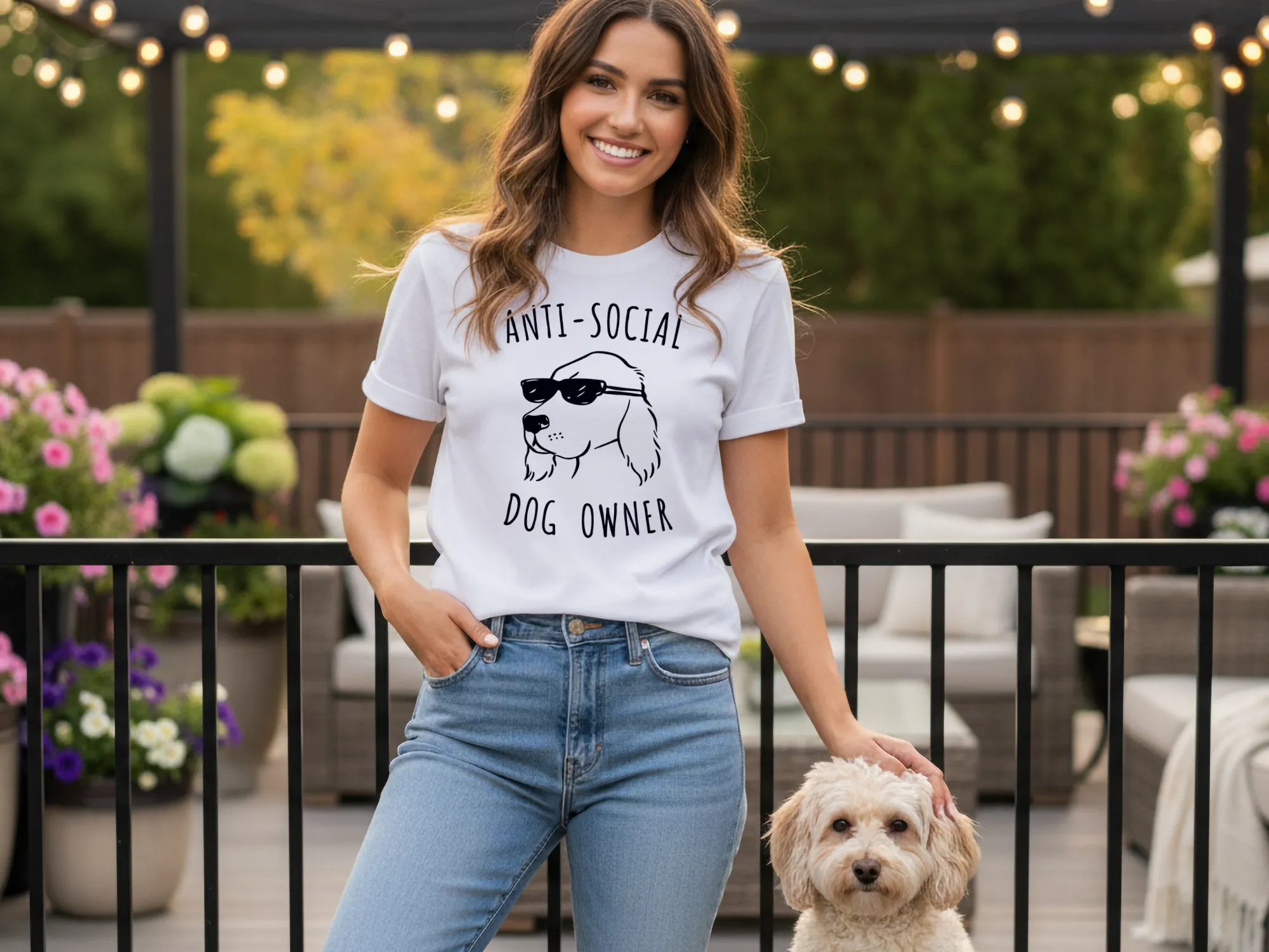 Anti-social dog owner női póló a büszke gazdiknak!