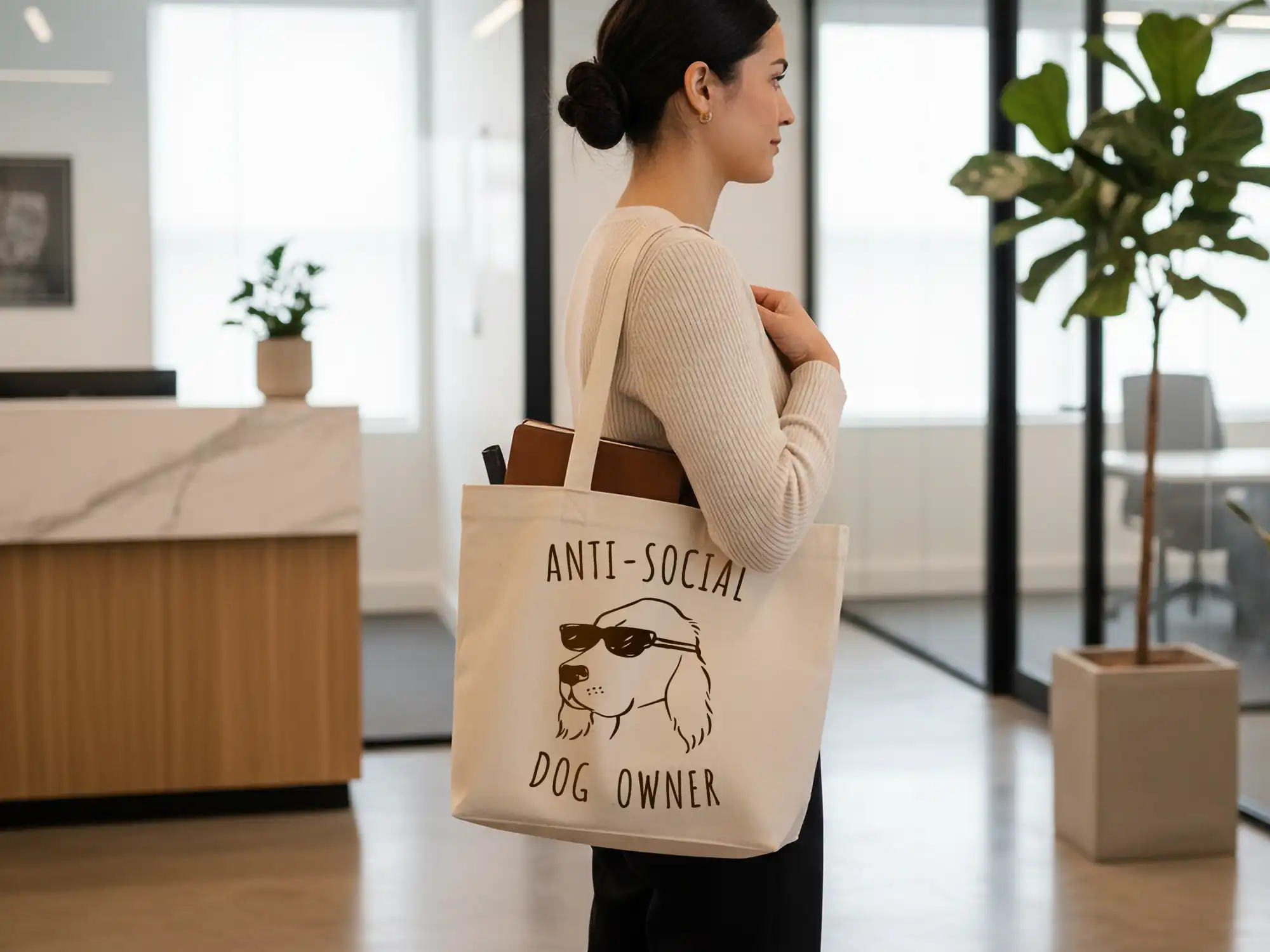 Anti-social dog owner vászontáska