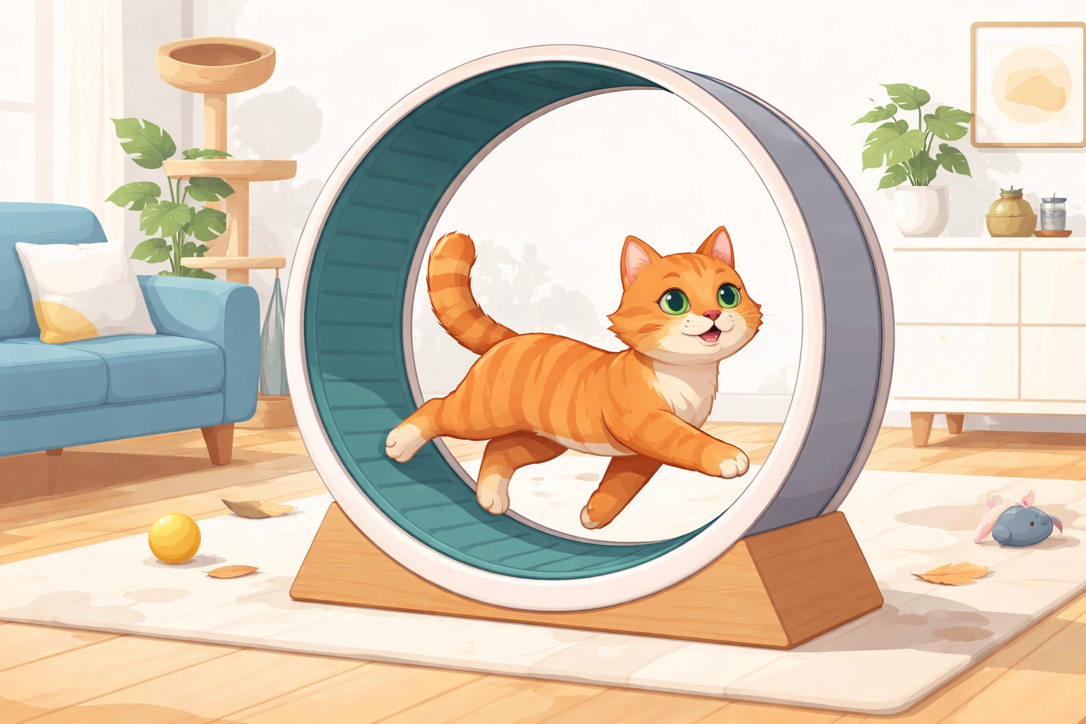Macskakerék: hogyan segít a lakásban tartott cicák mozgásigényének kielégítésében?